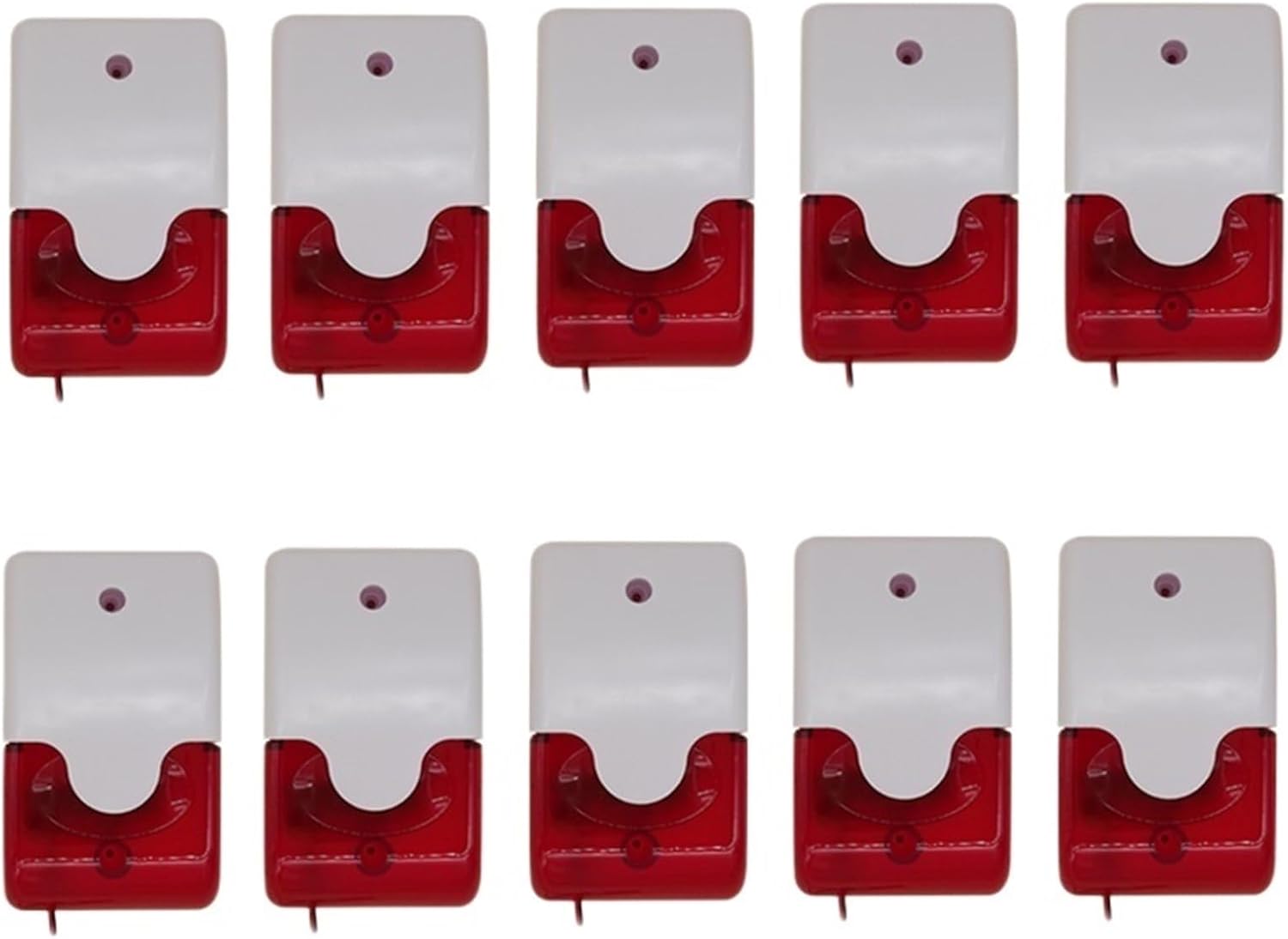 Wired Strobe Siren Alarm DC5V to 15V 12V Home Sound and Red Flash Horn Alarming Security Indoor(1pcs)