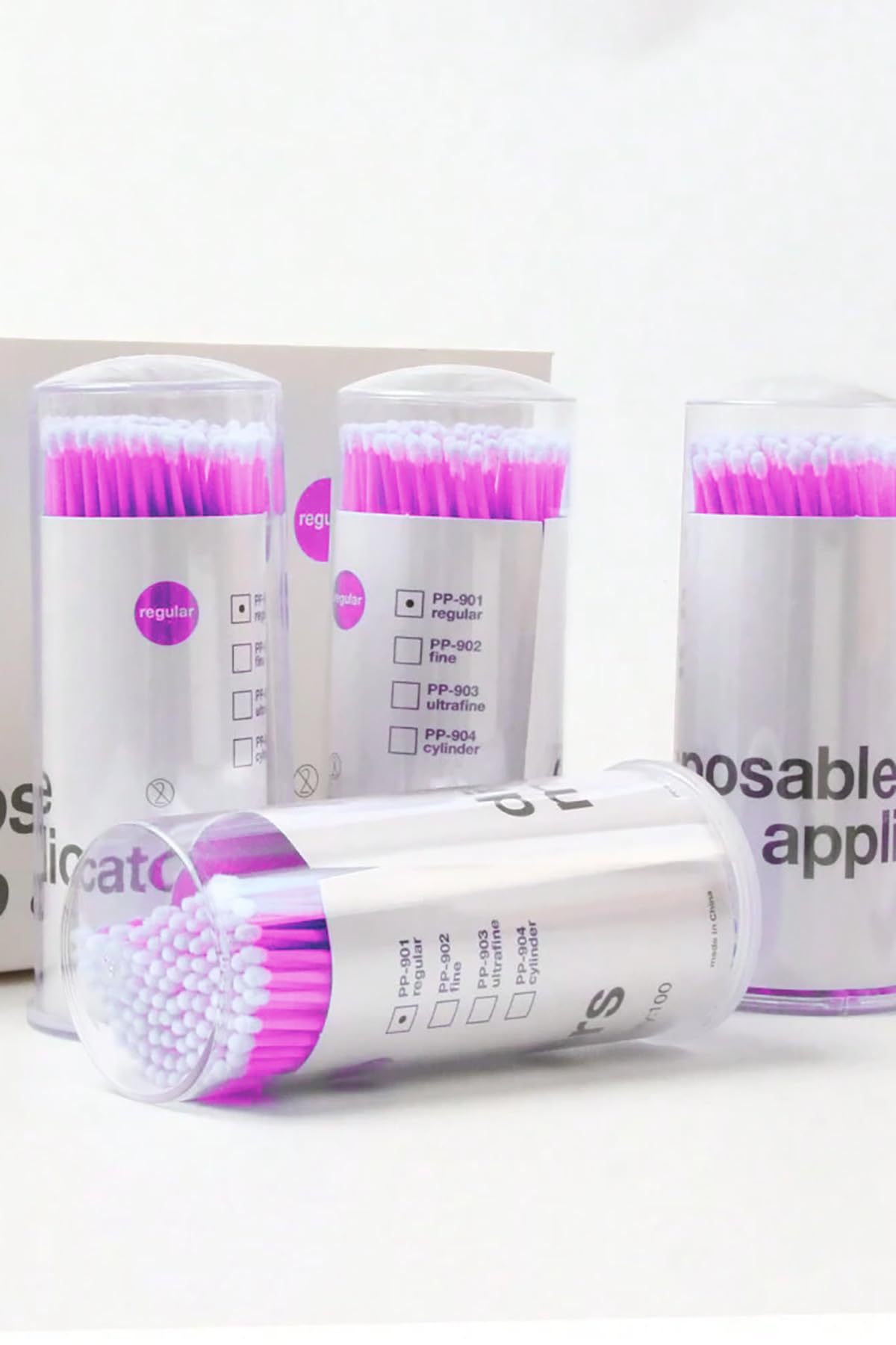 ruby face Microbrush Ipek Kirpik Çubukları 100 Adet Mikrobrush Fırça