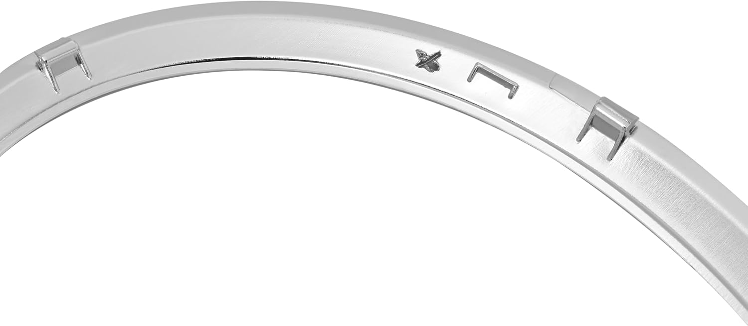 HECASA Pair Headlight Bezel Headlamp Trim Ring Compatible with 2007-2015 Mini Cooper R55 R56 R57 R58 R59 S Clubman Hatchback Convertible Coupe Roadster Front Headlamp Door Silvery Left&Right Side
