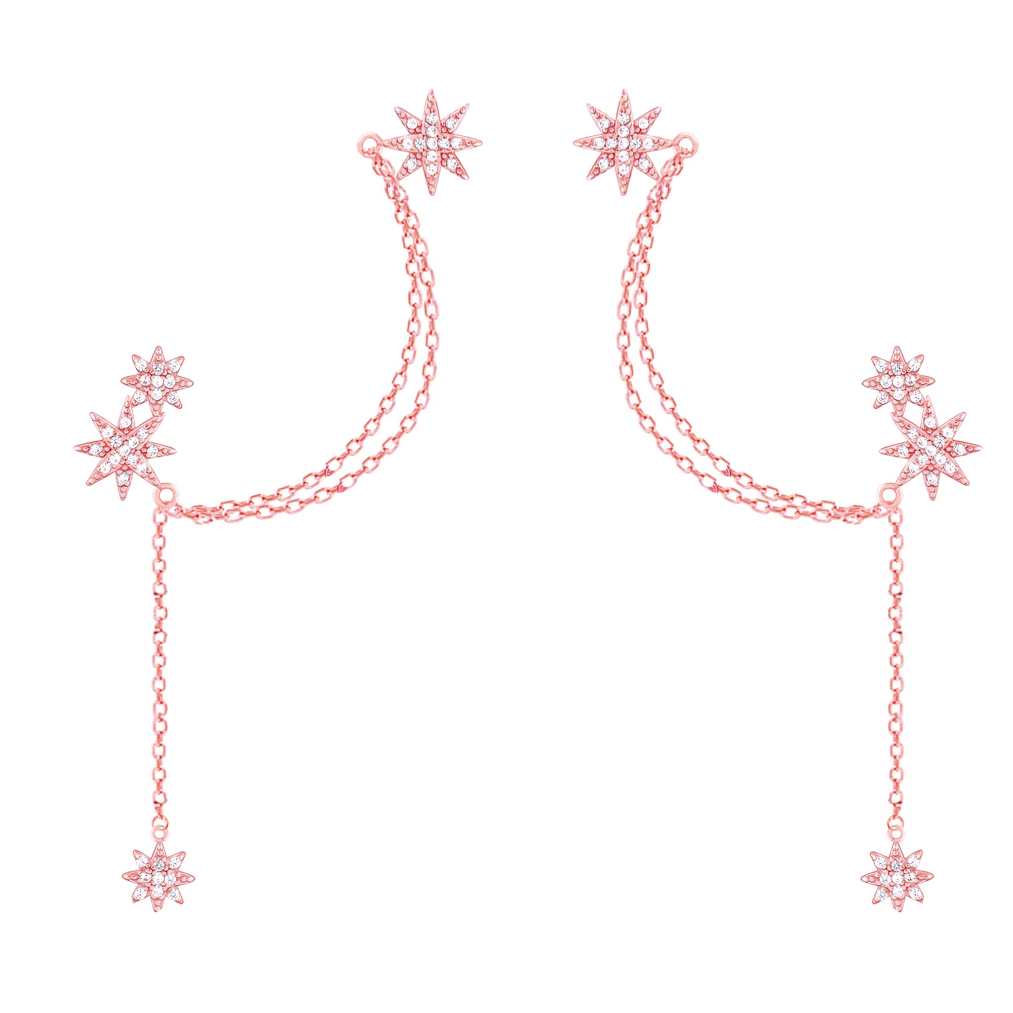 GIVA 925 Silver Rose Gold Starry Ear Cuff Earrings | Ear Cuffs to Gift Women & Girls | With Certificate of Authenticity and 925 Stamp | 6 Months Warranty* (B0BR57GYQ3) Amazon Price History, Amazon Price Tracker