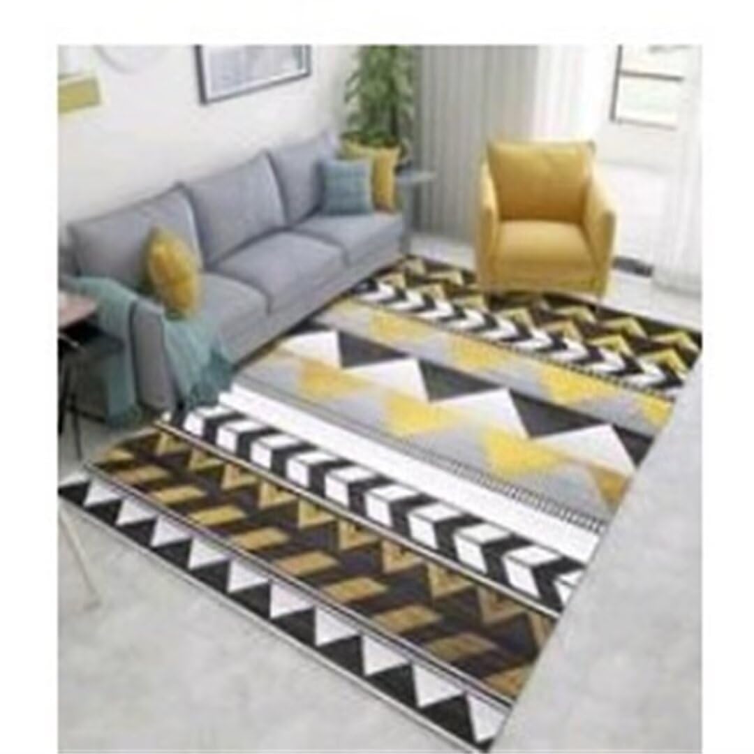 Chambre enfant garçon tapis 70x200cm au motif triangulaire pour décoration intérieure