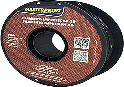 Filamento Impressora, Masterprint, PETG, 3D, Preto, 1,75 mm, Rolo de 1 kg