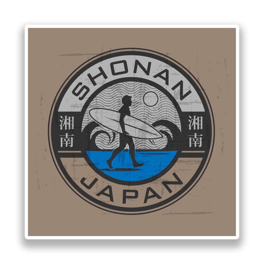 2 x 30cm/300mm Shonan Giappone Surf Adesivi vinilici #7324