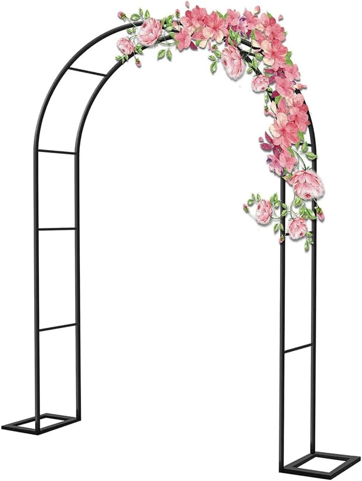Arche de jardin en métal noir L 180 cm support plantes grimpantes