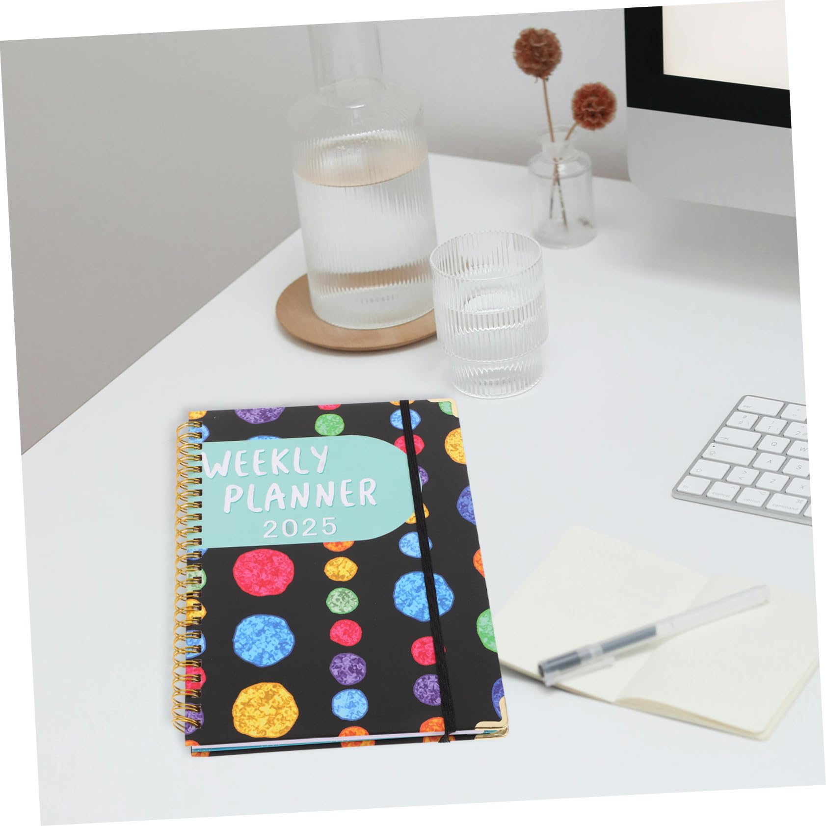 3 Stück Planer Spiralnotizbuch Tagesagenda Stundenplaner für Schule Büro Zuhause Blatt Blaue Himmel Akademischer Lehrerplaner Terminkalender Wochenplaner