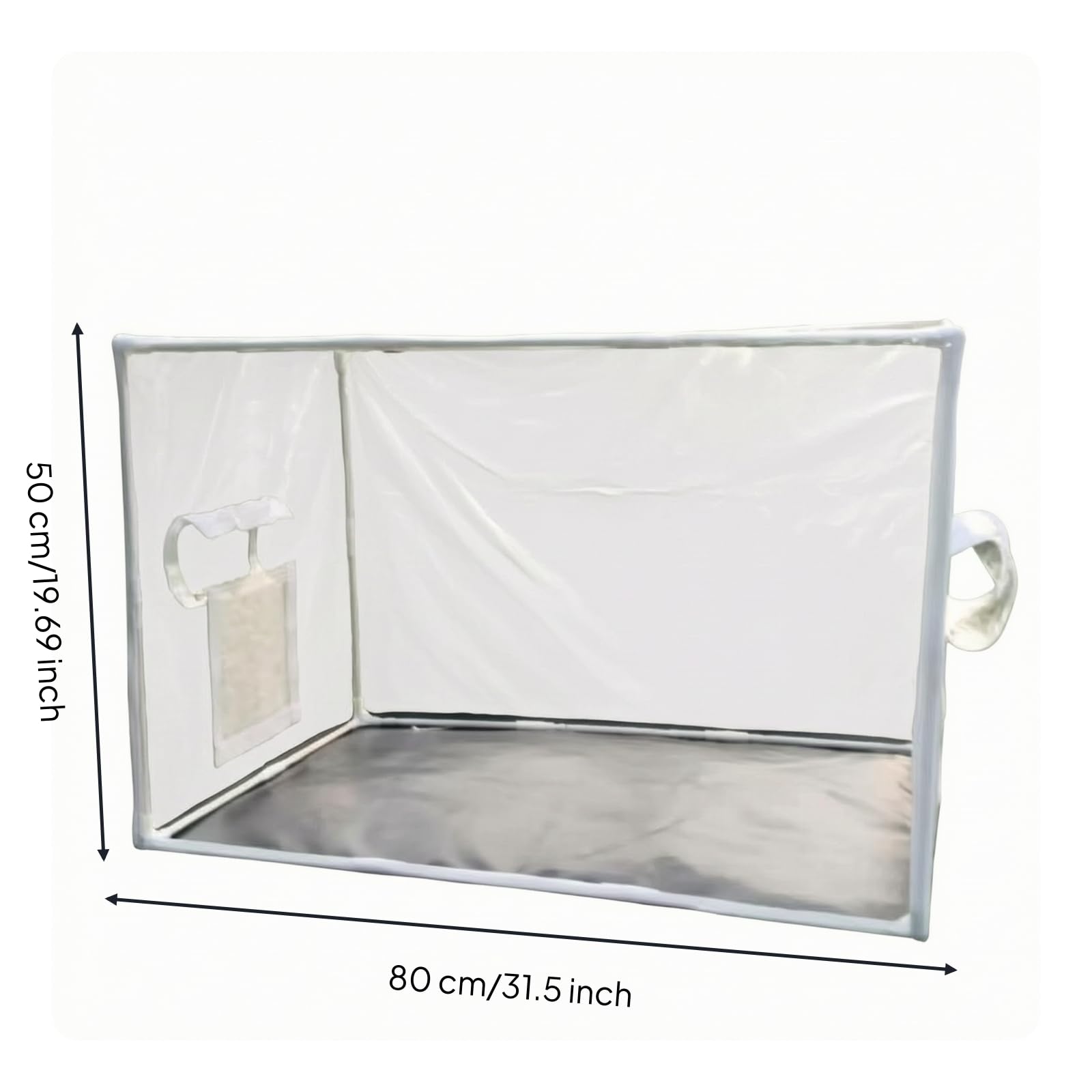 Serre Cverture en PVC | Facile à Entrenir, Serre Cadre en Fibre Verre, pr Terrasse, 80x50x50cm
