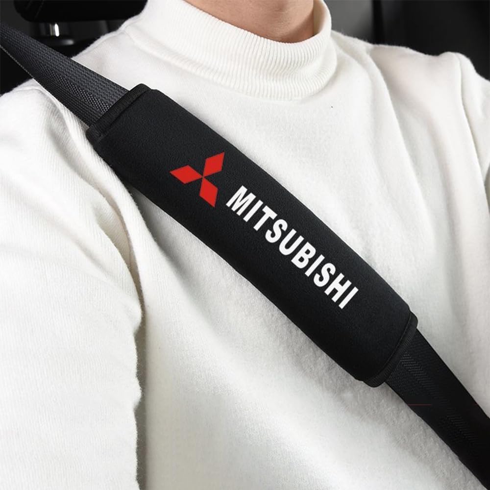 Seat Belt Shoulder pad Car Seat Belt Pads for Mitsubishi Colt Lancer ASX Eclipse Cross Outlander L200, Seatbelt Protector Cover Pads Car Accessories