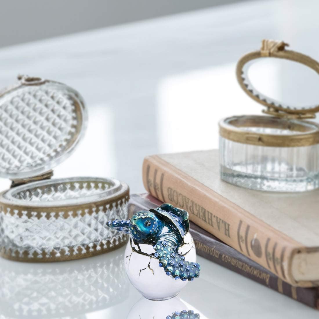 crystal glass jewelry box