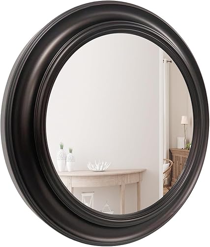 Miniatura 4 de Presentime & Co. Espejo de pared Clifton inOutdoor Farmhouse de 26 pulgadas, espejo de vidrio HD sin distorsión, espejo de granja y arte de pared