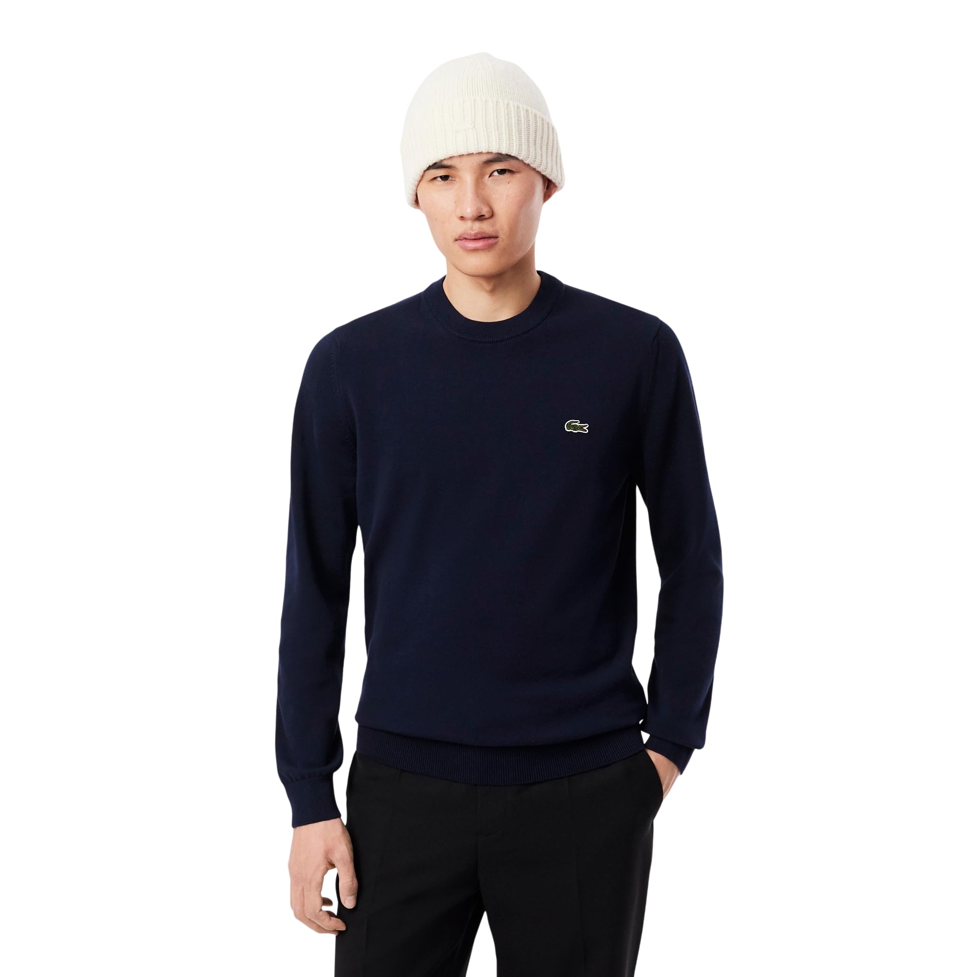 lacoste Monochrome Crew Neck Cotton Sweater-picture-16