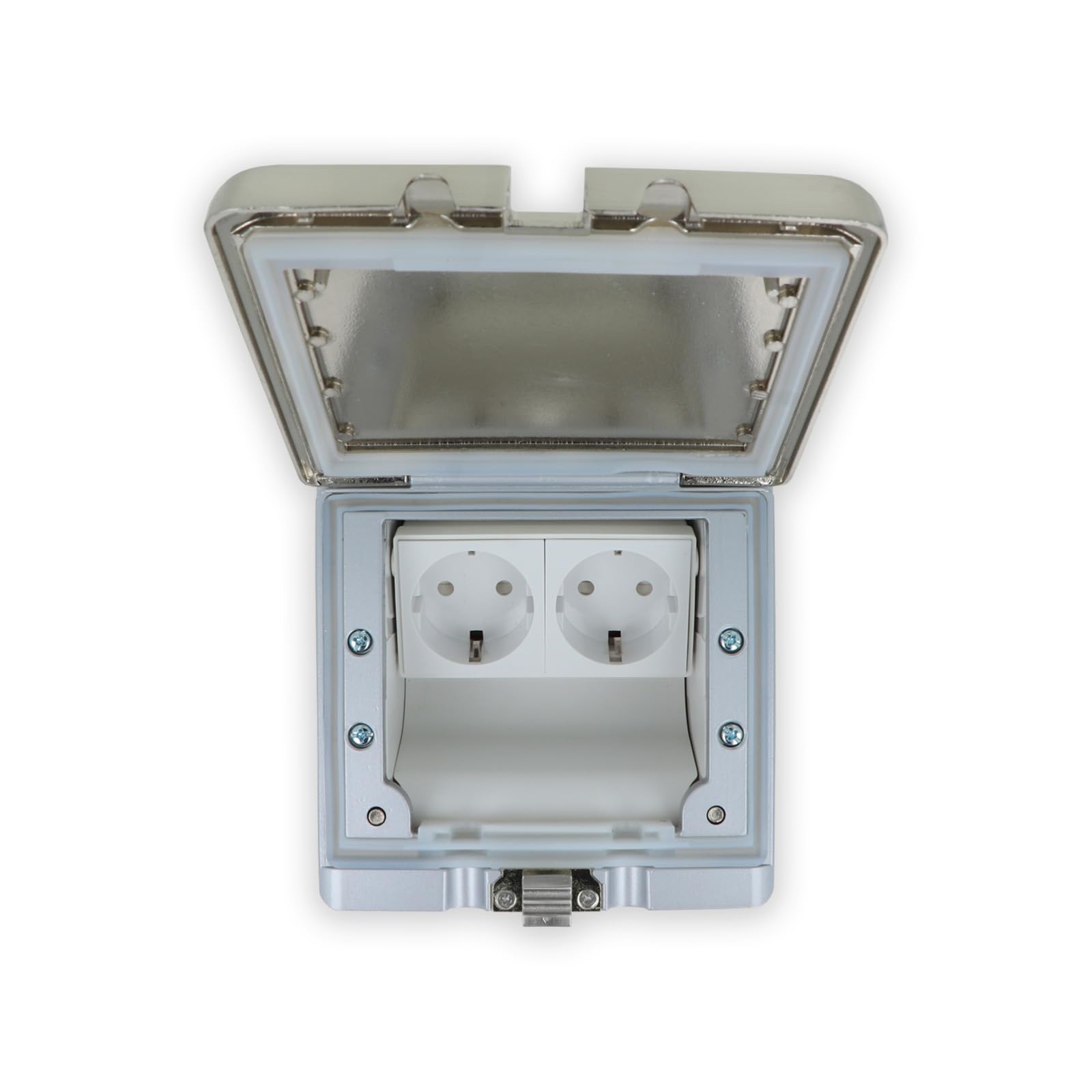 Enchufe de Pared de Suelo de Acero Inoxidable para Base Depósito de Suelo, IP55, Enchufe Empotrable Retráctil, Apto para Módulos Livolo con Tapa LT-FD777-STK-11