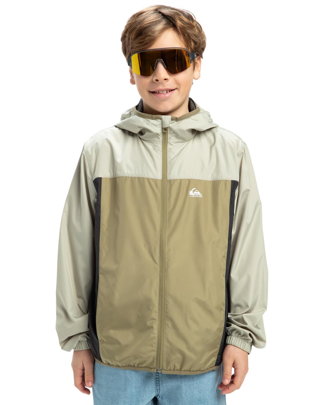 Quiksilver Overcast - Chaqueta Corta-Viento con Capucha para Chicos 8-16
