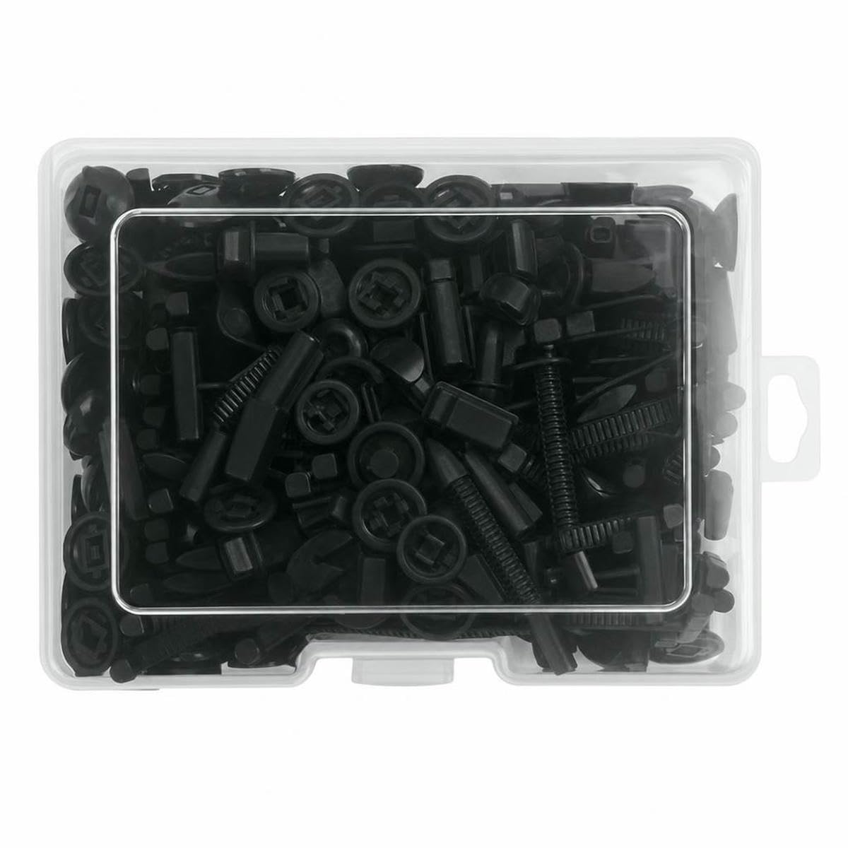 1000-100set Self-Locking Nylon Universal Cable Tie Buckle Heavy Duty Zip Ties with Pin & Button Car Daily Repair Fastening Strap-100 Boxed