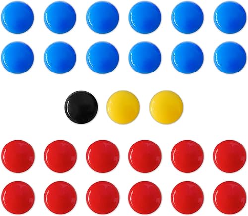 LEAP Imanes de fútbol para 27 fotos para pizarra magnética para 2 equipos de portería deportiva para portapapeles magnéticos, tablero de entrenador