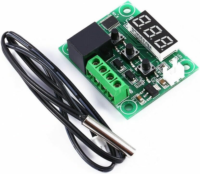Programmable Digital Thermostat Module For W1209, 12V DC, -50°C To 110°C Control, ON/OFF For Relay Switch, Heating & Cooling