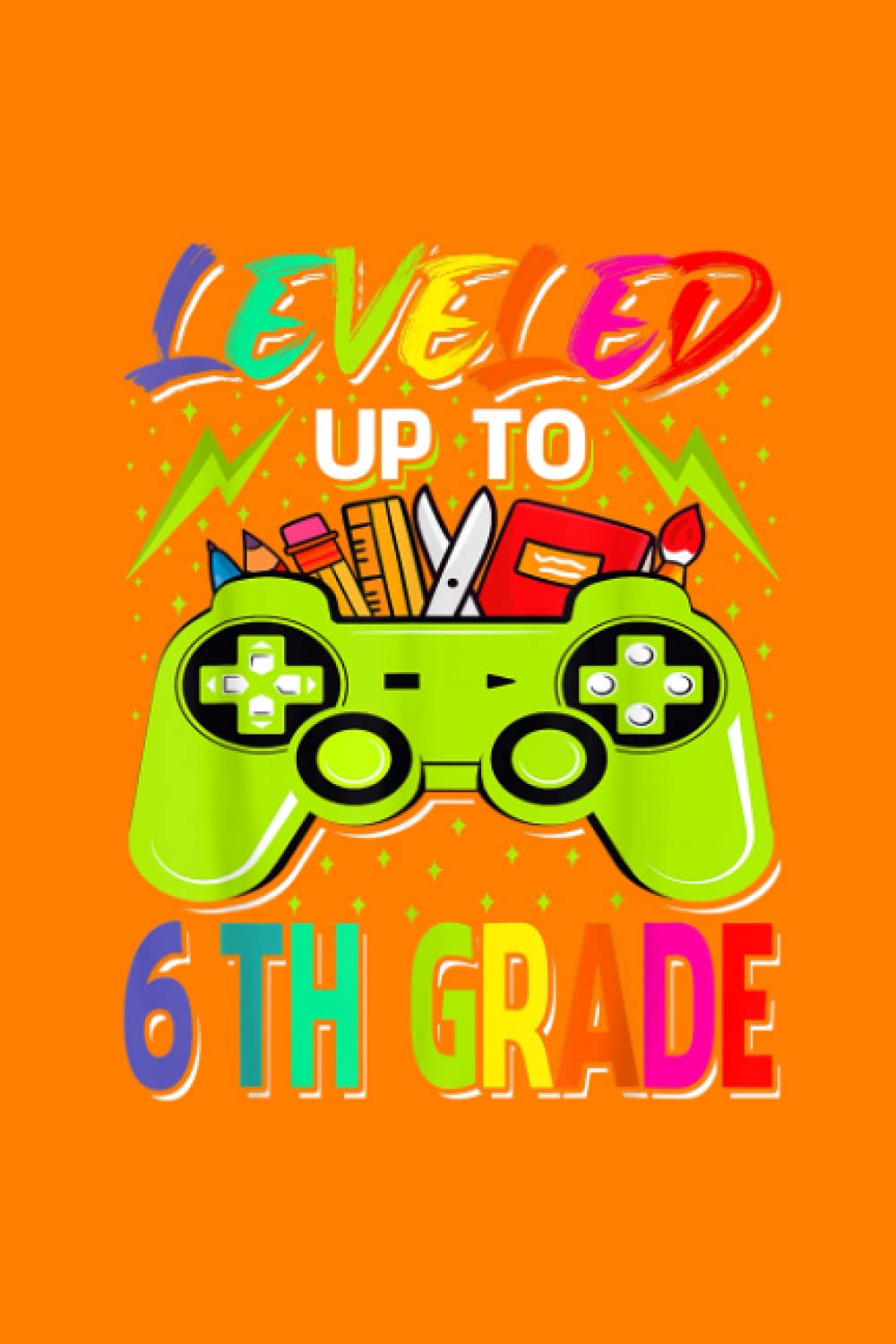 Room Grid Notebook | Leveled Up To 6th Grade Gamer Back To School First Day Boys