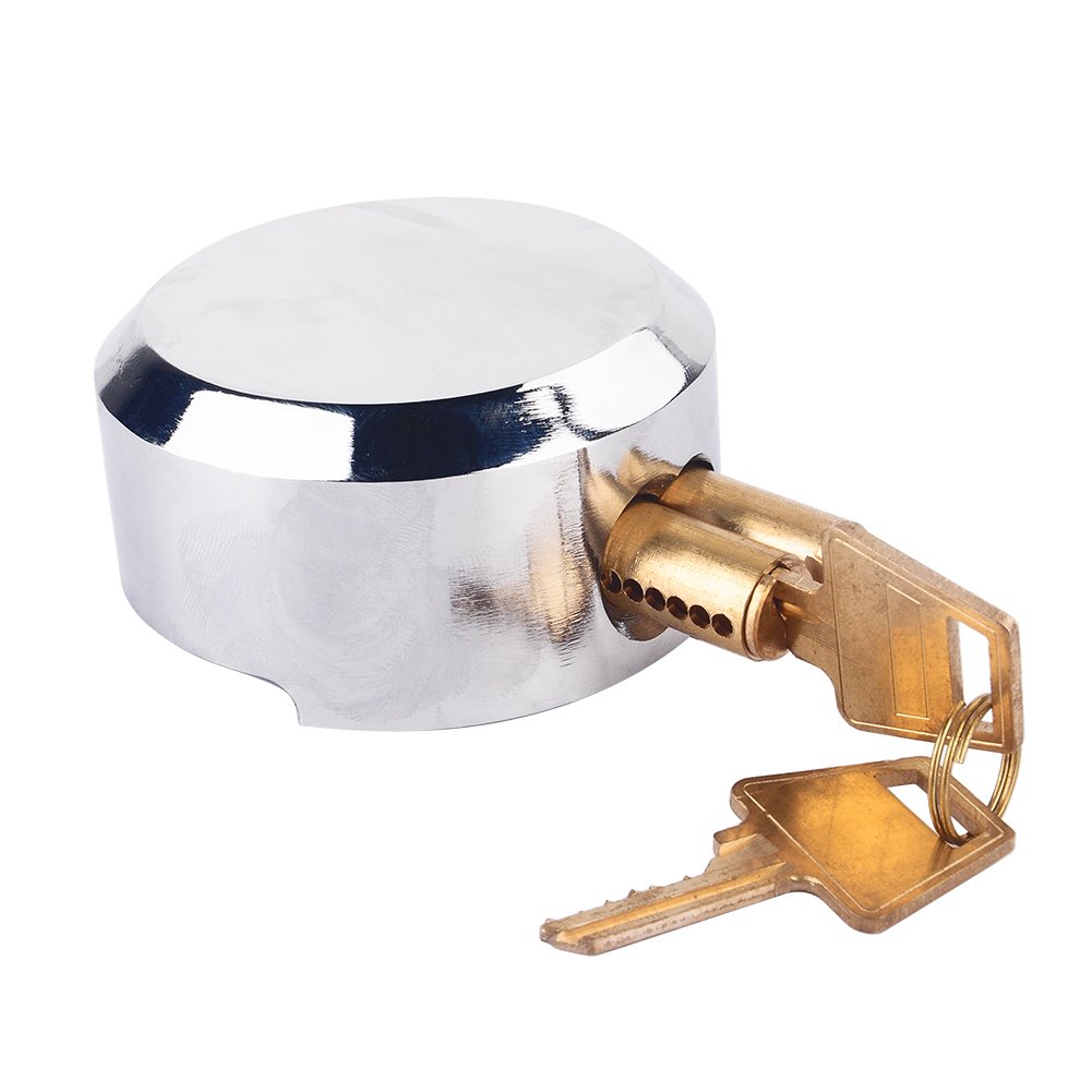 Candado de Seguridad Hasp Kit, Base de Acero Resistente de 73 mm, Candado con Grillete Oculto y Aldaba, para Furgonetas, Camiones, Puertas, Plata