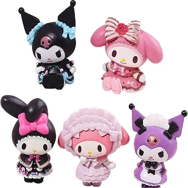 5 Figuras Cinnamoroll Decoración Pastel Kawaii, Toppers Cumpleaños Infantiles