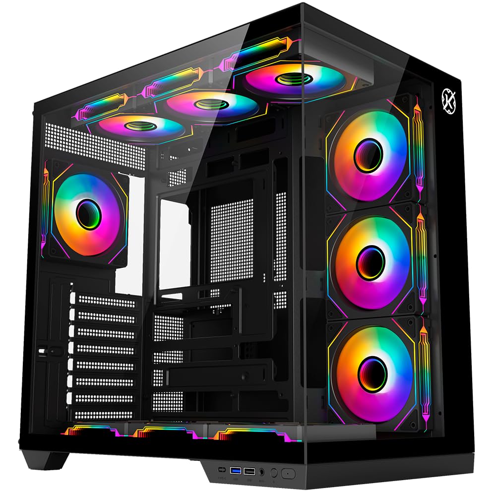 Gabinete Kalkan Skye Preto Aquário ATX USB 3.0 Sem Fans KLK00041