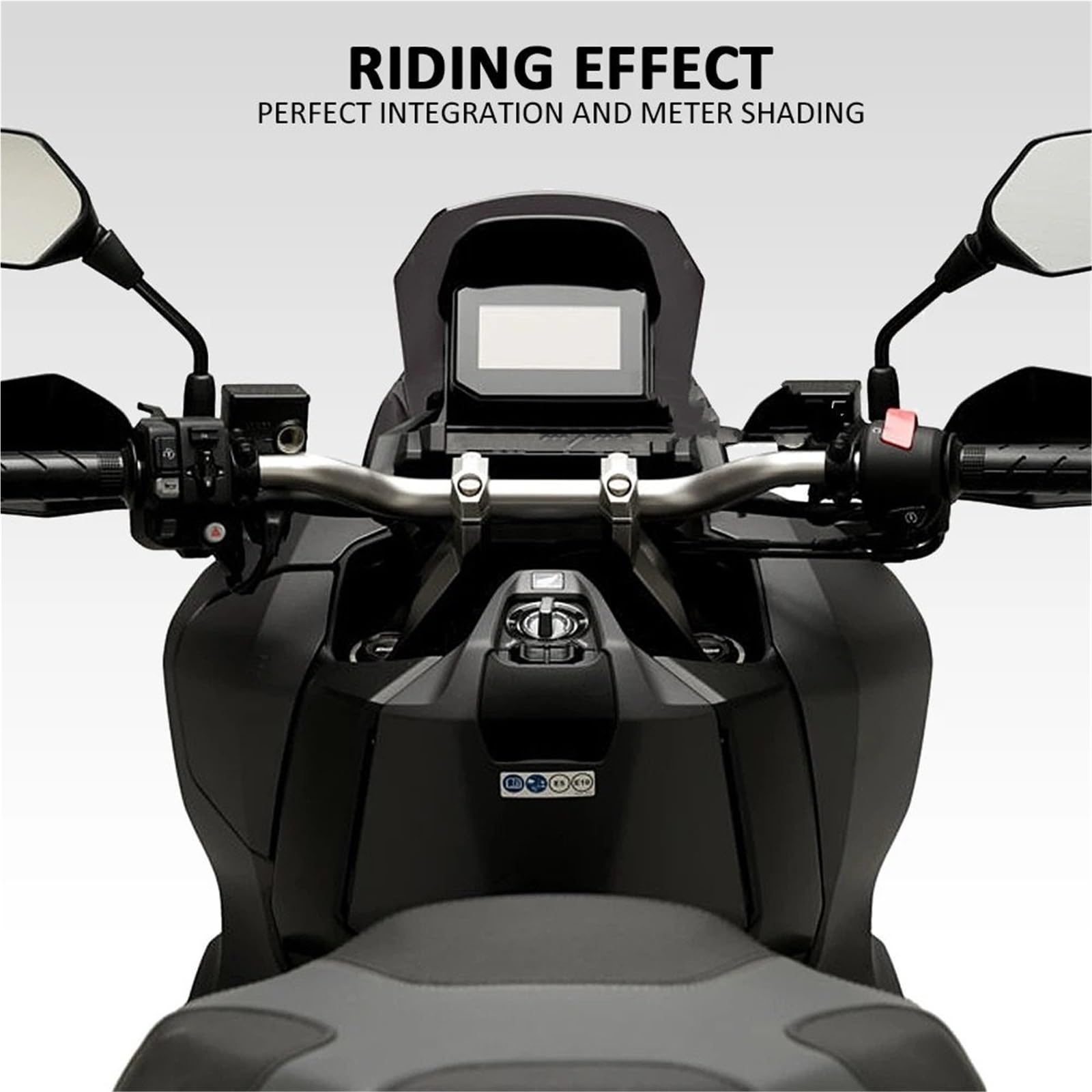 Parabrezza Moto Spoiler Adatto Per ADV350 Adv 350 2022 2023 ADV-350 Accessori Per Moto Parabrezza Deflettore Antivento Protezione Spoiler(Black)