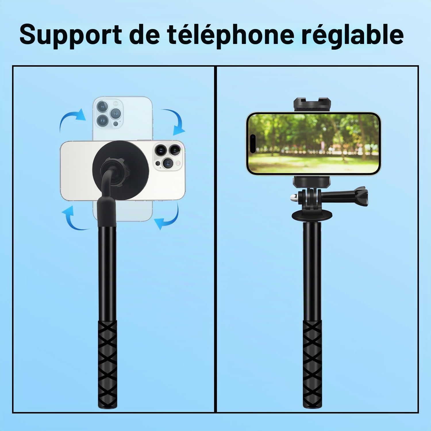 59" Magnétique Golf Selfie Bâton Trépied Compatible avec iPhone 17-12