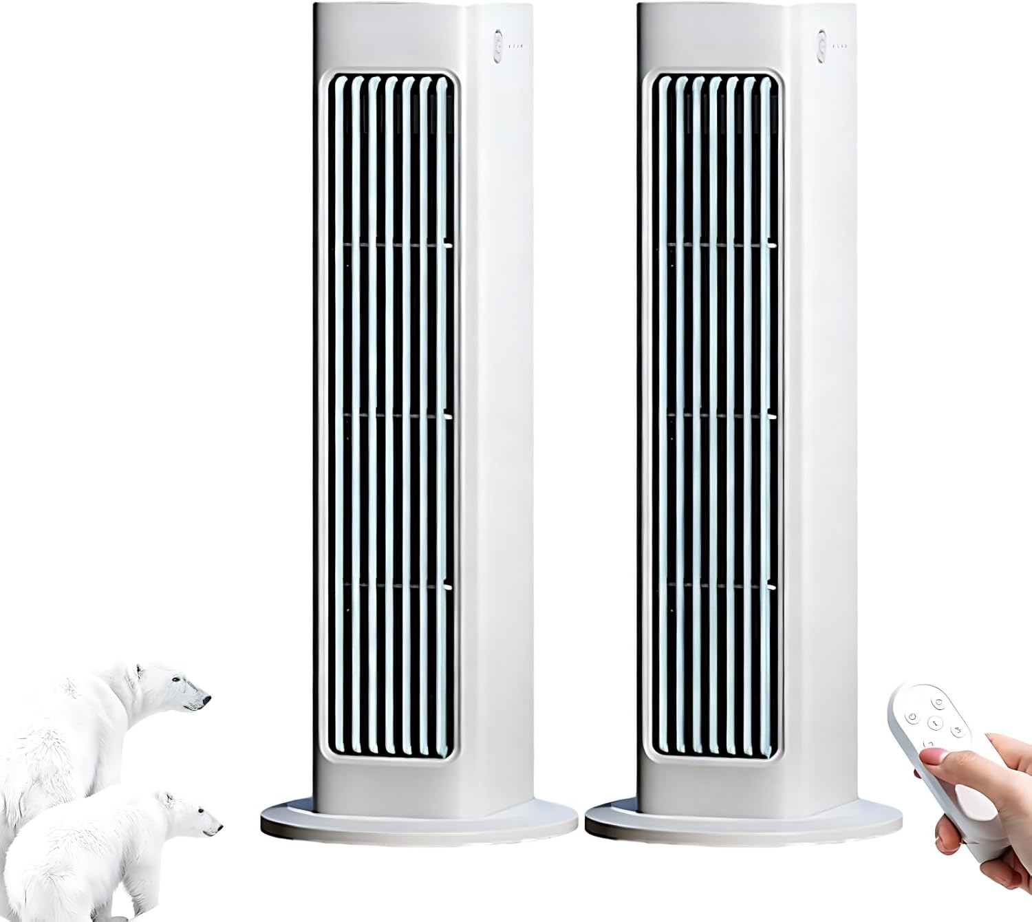 BreezaMax portable ac Original - New & Improved 2026 for Home Office Bedroom Dorm (Blue,Plug-in model [ordinary model]) (White*2,Rechargeable model [swing wind + remote control])