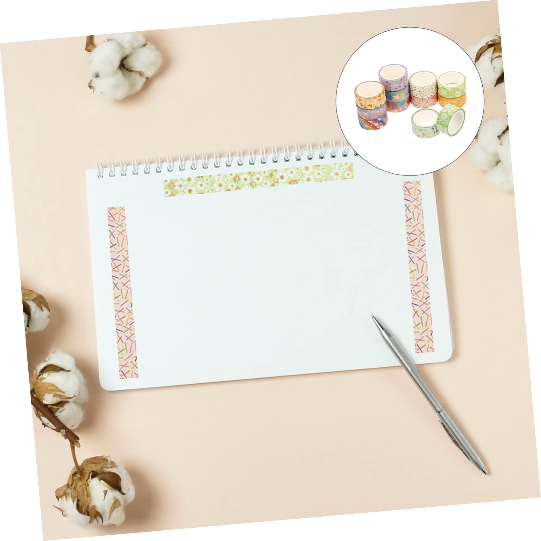 STOBOK 36rotoli Washi Tape Decorativo Per Adesivi Colorati Per Diario e Scrapbook Facili Da Rimuovere e Applicare Per Adulti