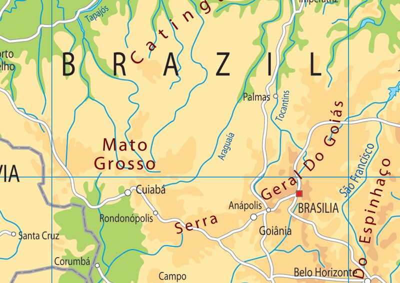 South America Physical Map - 23.3 x 16.5 Inches - Paper Laminated - Image 5