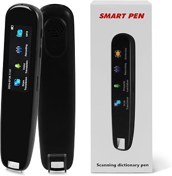 Scan Reader Pen, 112 Language Translator Device, Smart Digital Reading Pen for Dyslexia, Elderly, Kids, Students, Supports Voice, Scan, Text to Speech Reading Pen (Black)