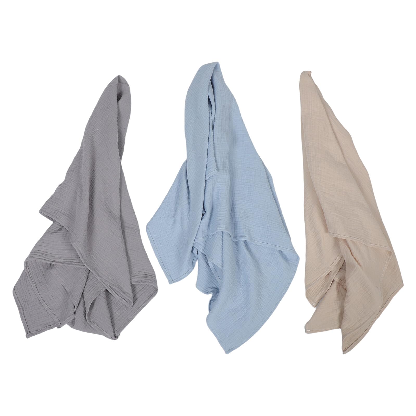 Mipcase 3 Piezas Manta para Recién Nacido de Muselina Suave Transpirable y Unisex Mantas Envolventes para Dormir Protección Segura para Piel Delicada