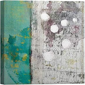 SIGNWIN Canvas Wall Art Green, Yellow-White Color Blocks...