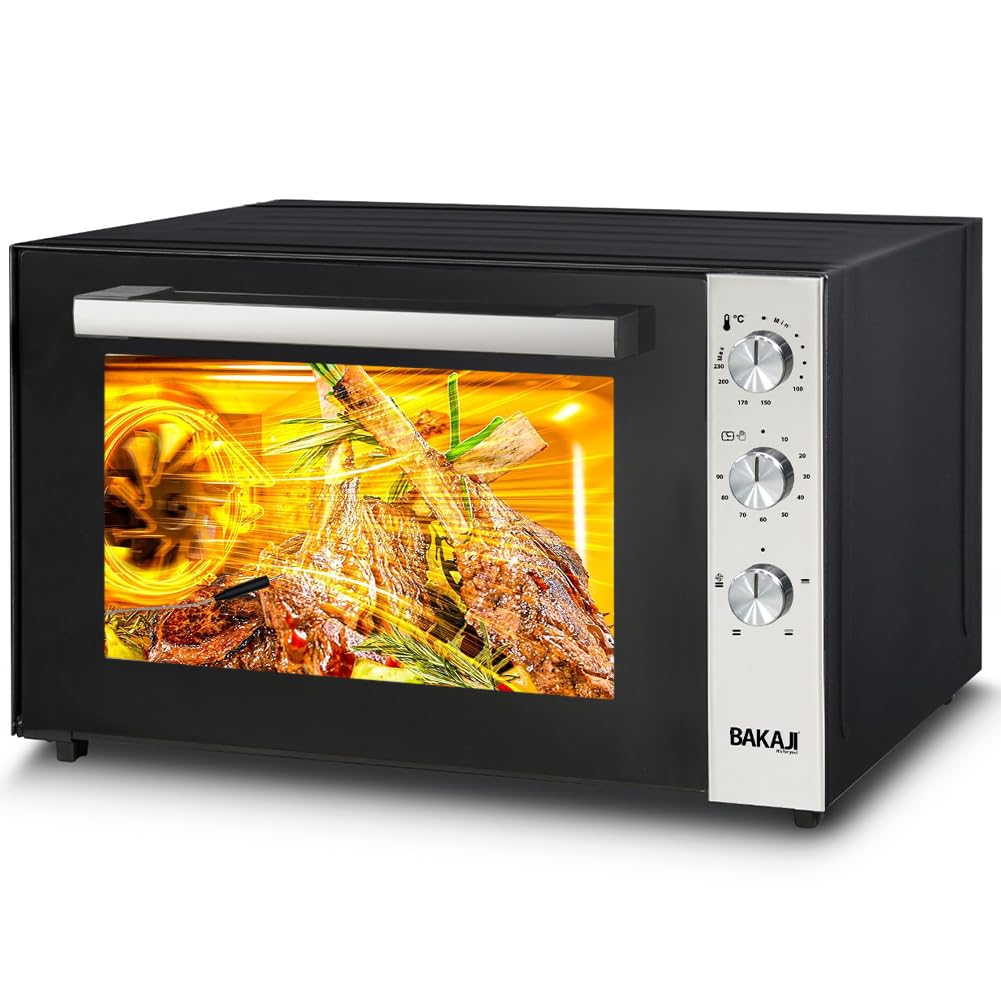 Forno Elettrico Ventilato 70 Litri 2500W Temperatura Regolabile 250° Acciaio Timer
