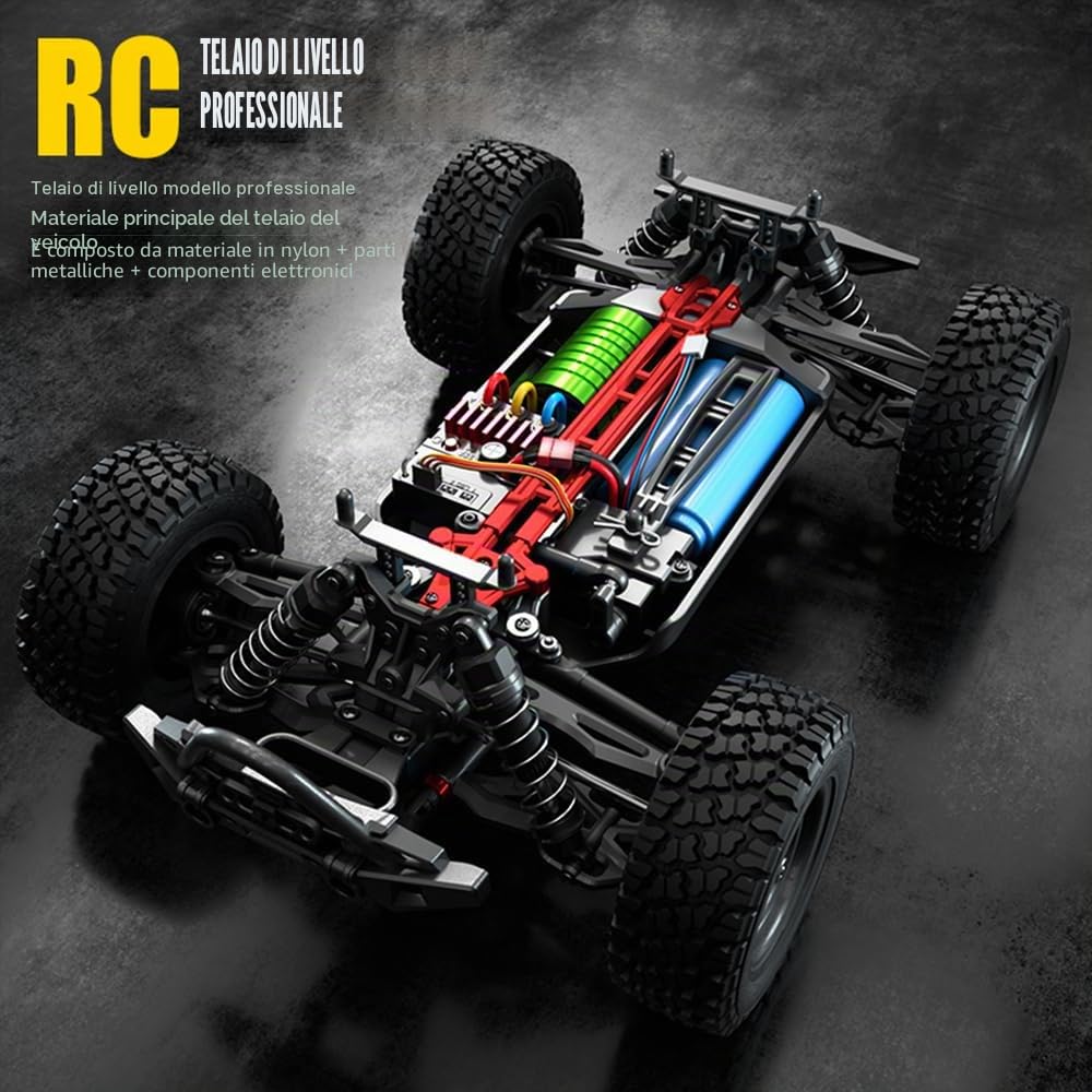 Auto telecomandata per adulti, 70 km/h, motore brushless 1/16 RC ad alta velocità, fuoristrada Drift, auto da corsa, 4WD Off Road Race Buggy