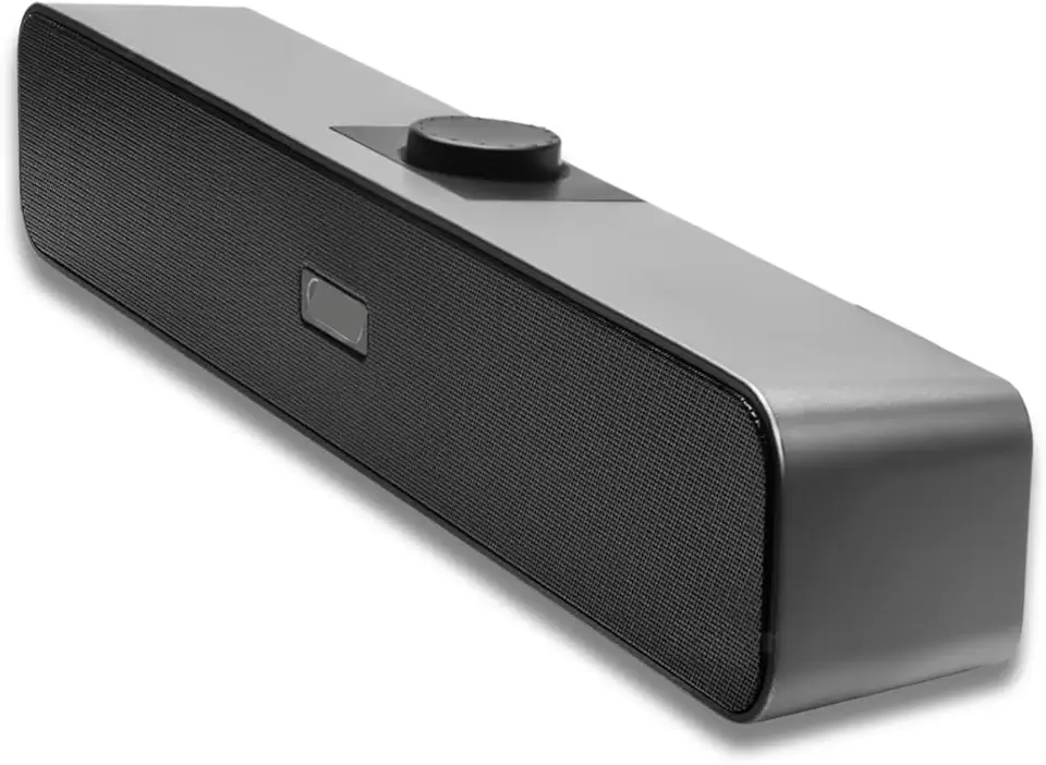 Caixa de som Portátil com Sistema de Alto-Falantes Estéreo, USB, Ideal para Computadores/TV, Som Potente, Soundbar USB, Conexão P2, Design Compacto Compatível com Notebook | Plug & Play