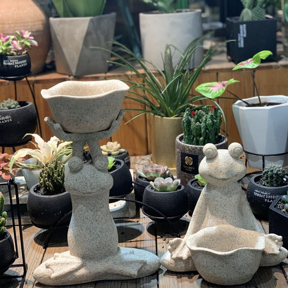 UOSIA Resina Yoga Frogs Decor In Figura, Statua Di Scultura Di Rana Yoga, Figurine Da Collezione Da Collezione Di Animali Personalizzati Rana Per