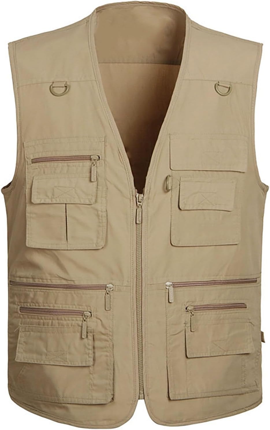 Men’S Fishing Vest Summer Lightweight Outdoor Cargo Work Safari Travel Hiking Photo Vest With Multi Pockets