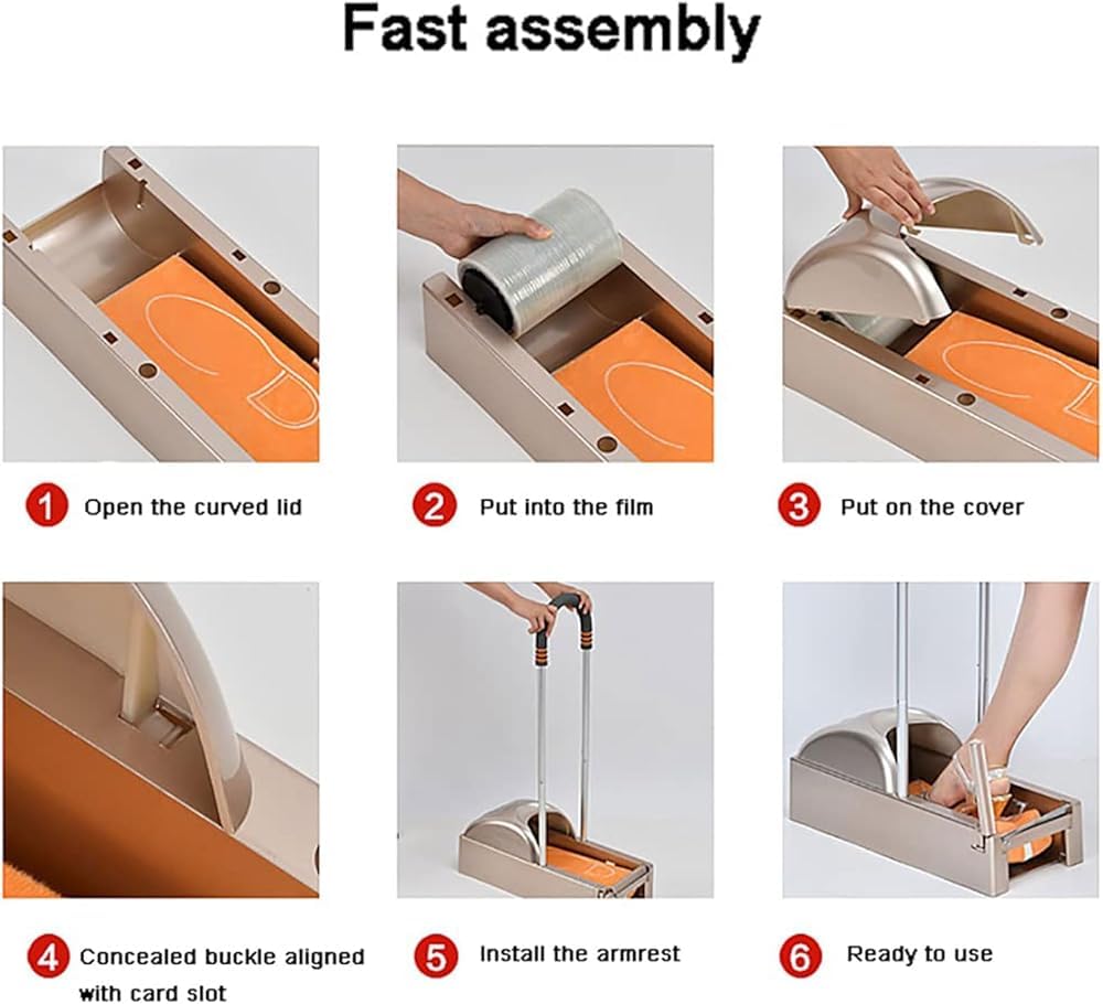Dispensador portátil de fundas para zapatos con reposabrazos, protección higiénica para el hogar, fábrica, laboratorio, oficina, fácil de usar, diseño práctico