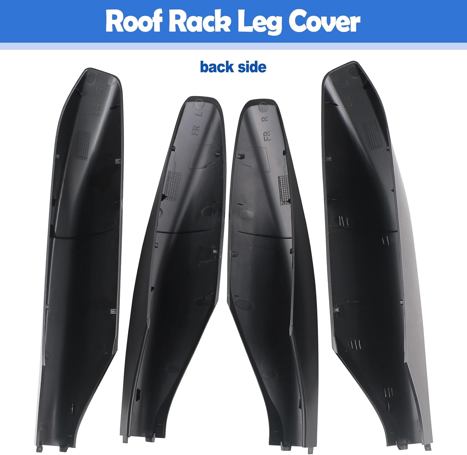 Osompar 4pcs Matte Black Roof Rack Rail Leg End Cover for Lexus GX470 Replaces 63493-60060-C1 63494-60050-C1