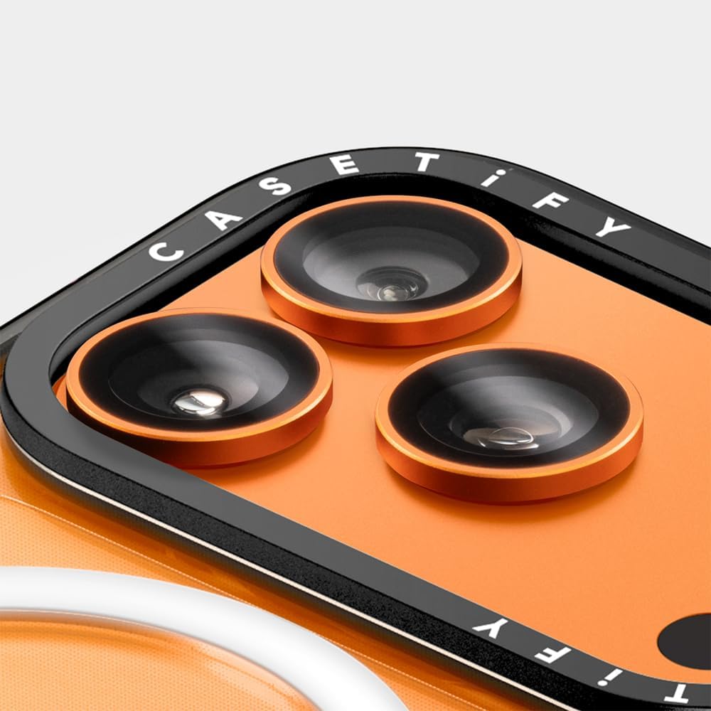 CASETiFY Aluminium Camera Lens Protector [Easy Application] for iPhone 17 Pro Max - Orange image 2