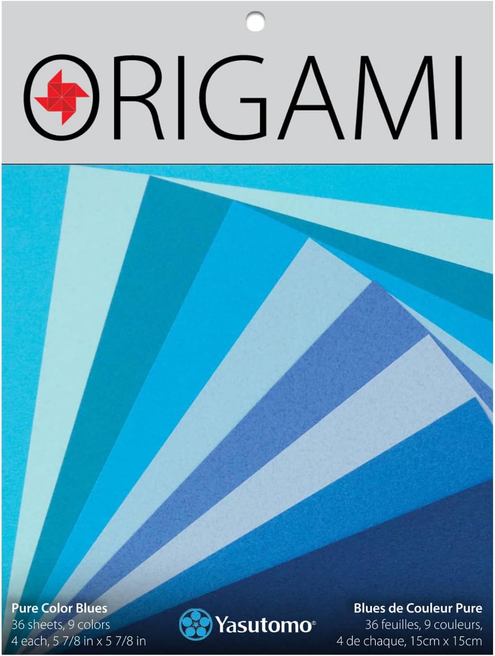 Yasutomo Origami Paper Pure Color Blue 5 7/8" 36 sh
