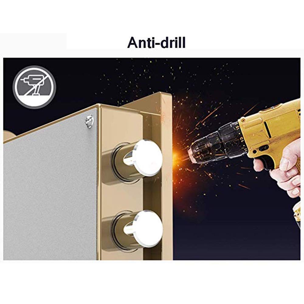 Caja fuerte de seguridad, caja fuerte de acero de alta seguridad, caja fuerte compacta pequeña y resistente para caja fuerte de pared en casa u oficina
