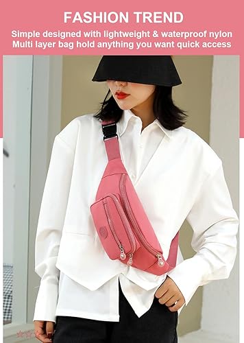 Miniatura 2 de Riñonera para cinturón, bolsa cruzada para mujer, cangureras de moda para mujer, bolsa cruzada para mujer, bolso cruzado para mujer, Negro -, Peso