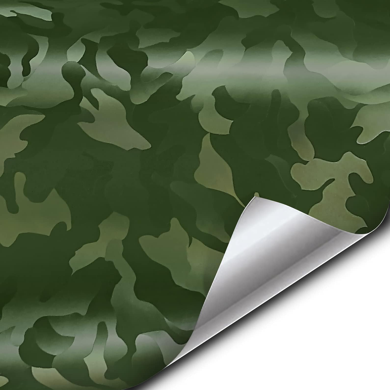 VViViD+ Stealth Medium Pattern Camouflage Vinyl Wrap Roll (1ft x 5ft, Army Green)