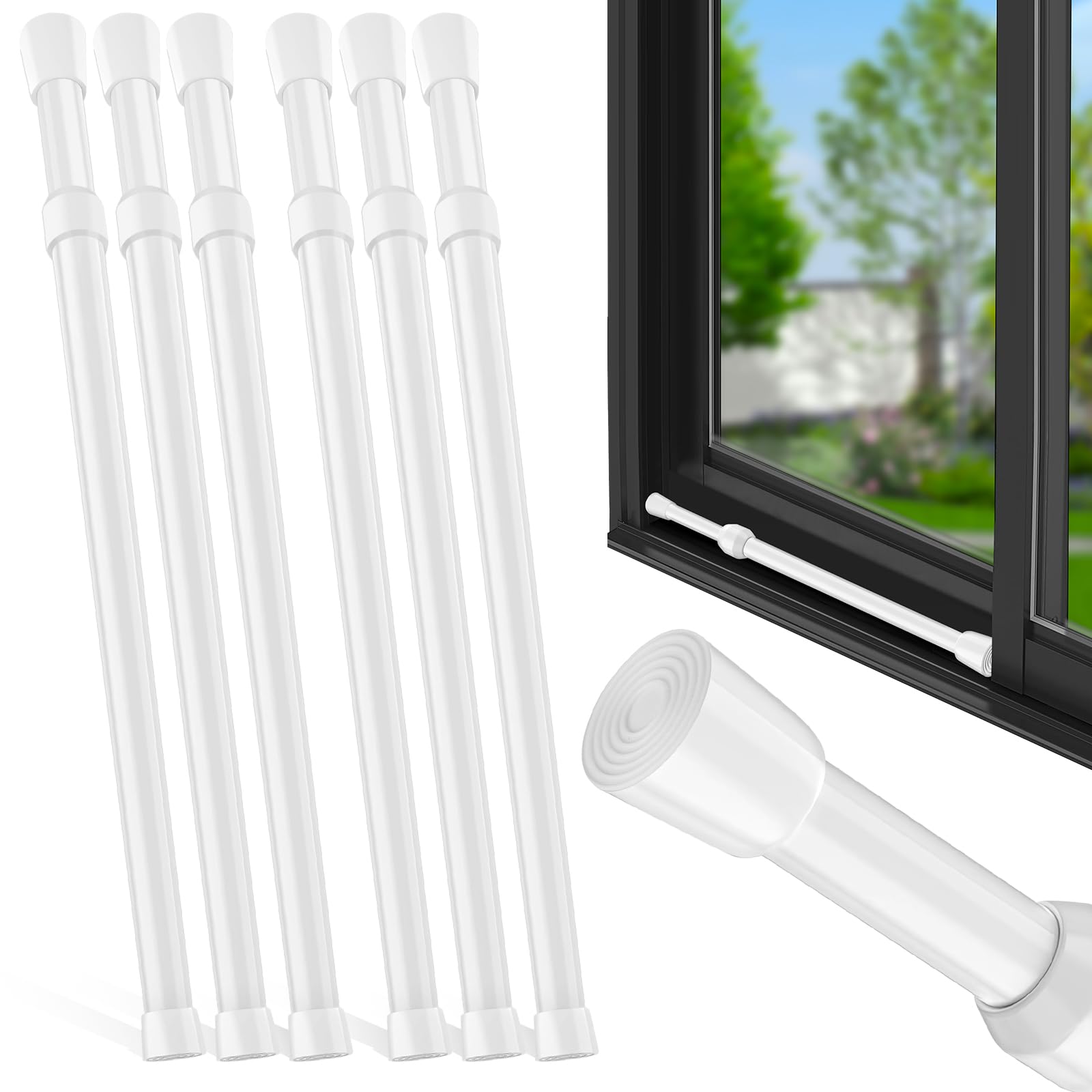 Artoshin 4-Pack Adjustable Window Security Bars - Sliding Door Lock Stick 23.6" To 43.3" - View #12