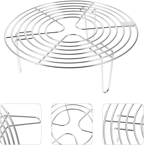 Miniatura 8 de DOITOOL Estantes de alambre de acero inoxidable, soporte de cocina para vapor, olla a presión resistente, cesta de enfriamiento redonda para huevos