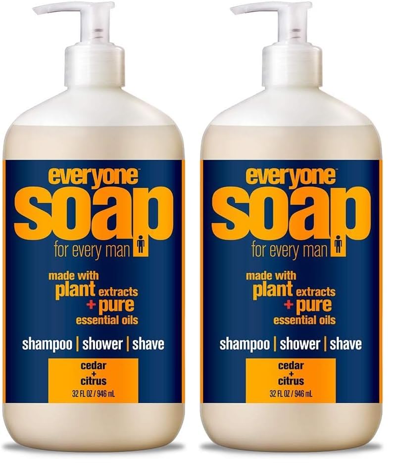 Image of everyone for every body 3-in-1 Soap for Man, Cedar and Citrus, 32 Ounce (Pack of 2)