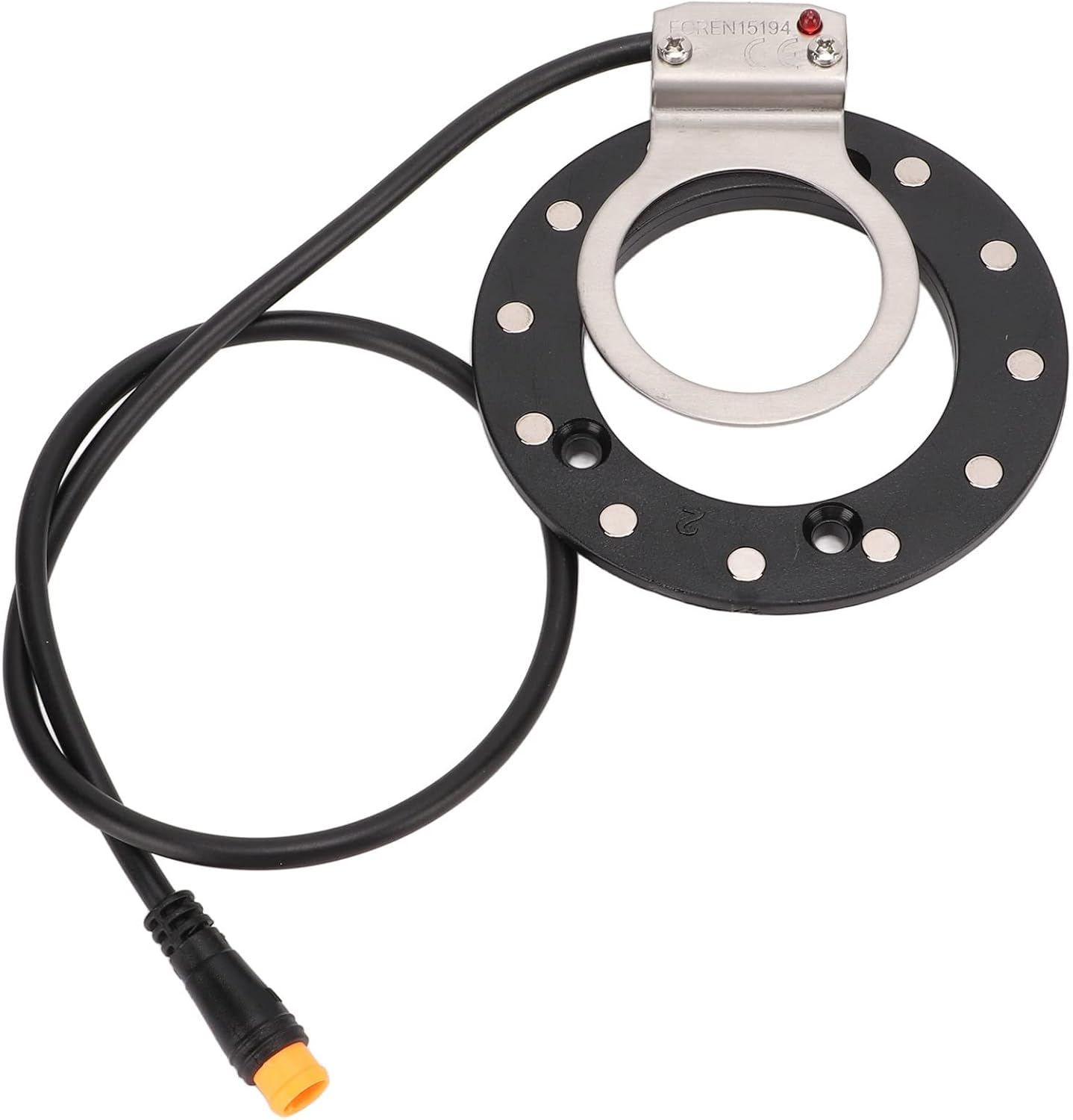 Alomejor Electric Bike Sensor,Dual Hall Sensors Precise Pedal Detection Pedal Assist Sensor 12 Magnets Reliable PC Plastic Durable housing for Urban commuters Mountain Bikers Leisure Cyclists