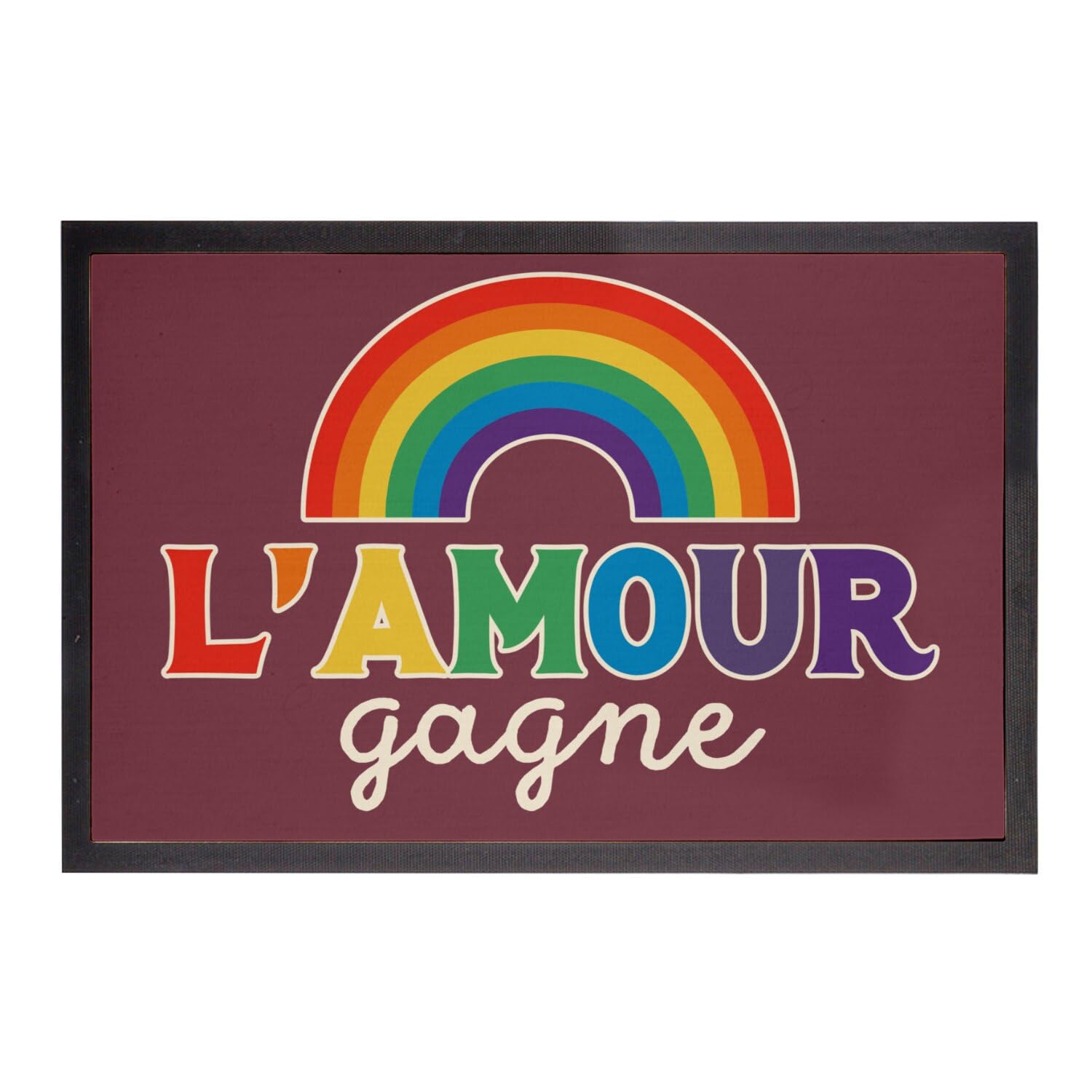 Paillasson Pride gay et lesbien pour décorer un balcon ou une entrée