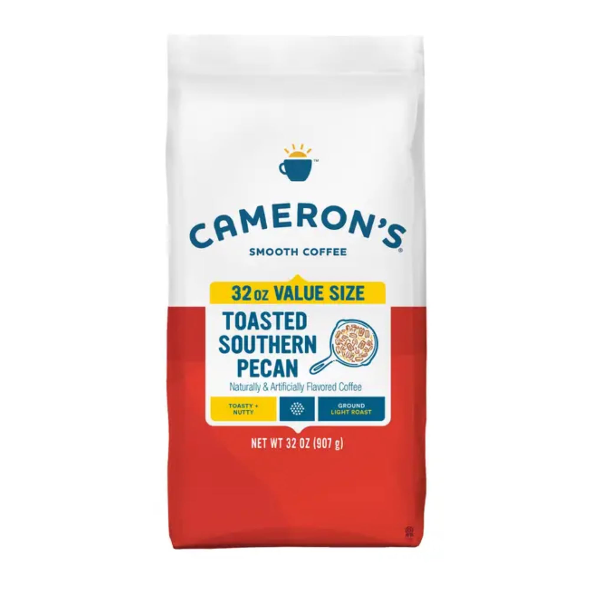 Cameron's Coffee Roasted Ground Coffee Bag, Flavored,Toasted Southern Pecan, 32 Ounce (Pack of 1)