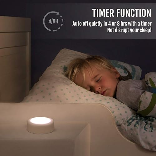 Miniatura 7 de Novelty Place Luces LED de disco con control remoto, iluminación regulable para debajo del armario, luces de grifo a pilas, 12 luces RGB